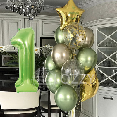 12 bucăți baloane pentru ziua de naștere pentru băiat cu balon numeric violet de 40 inch 3/3 a treia decorație pentru petrecerea de aniversare aniversarea copiilor 9/1/3 ani