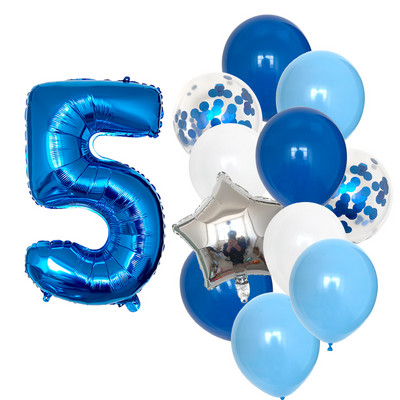 12 bucăți baloane pentru ziua de naștere pentru băiat cu balon numeric violet de 40 inch 3/3 a treia decorație pentru petrecerea de aniversare aniversarea copiilor 9/1/3 ani