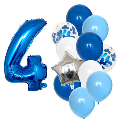 12 bucăți baloane pentru ziua de naștere pentru băiat cu balon numeric violet de 40 inch 3/3 a treia decorație pentru petrecerea de aniversare aniversarea copiilor 9/1/3 ani