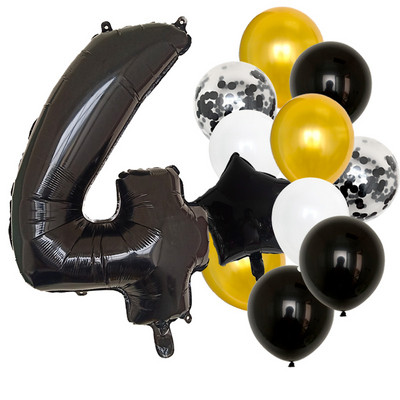 12 bucăți baloane pentru ziua de naștere pentru băiat cu balon numeric violet de 40 inch 3/3 a treia decorație pentru petrecerea de aniversare aniversarea copiilor 9/1/3 ani