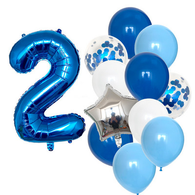 12 bucăți baloane pentru ziua de naștere pentru băiat cu balon numeric violet de 40 inch 3/3 a treia decorație pentru petrecerea de aniversare aniversarea copiilor 9/1/3 ani