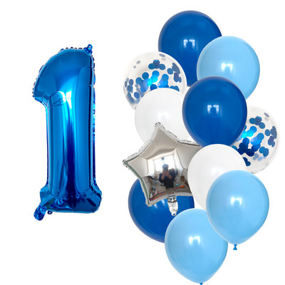 12 bucăți baloane pentru ziua de naștere pentru băiat cu balon numeric violet de 40 inch 3/3 a treia decorație pentru petrecerea de aniversare aniversarea copiilor 9/1/3 ani