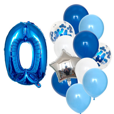 12 bucăți baloane pentru ziua de naștere pentru băiat cu balon numeric violet de 40 inch 3/3 a treia decorație pentru petrecerea de aniversare aniversarea copiilor 9/1/3 ani