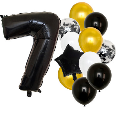 12 bucăți baloane pentru ziua de naștere pentru băiat cu balon numeric violet de 40 inch 3/3 a treia decorație pentru petrecerea de aniversare aniversarea copiilor 9/1/3 ani