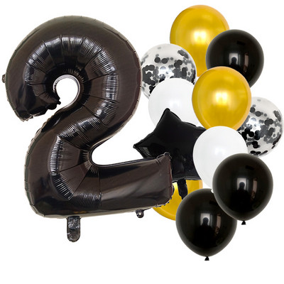 12 bucăți baloane pentru ziua de naștere pentru băiat cu balon numeric violet de 40 inch 3/3 a treia decorație pentru petrecerea de aniversare aniversarea copiilor 9/1/3 ani