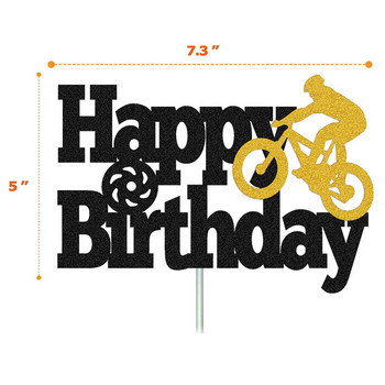 Торта за торта за велосипеди Честит рожден ден Декорации за торта за велосипеди Момче Момиче Спорт Тематични велосипеди Консумативи за парти за рожден ден