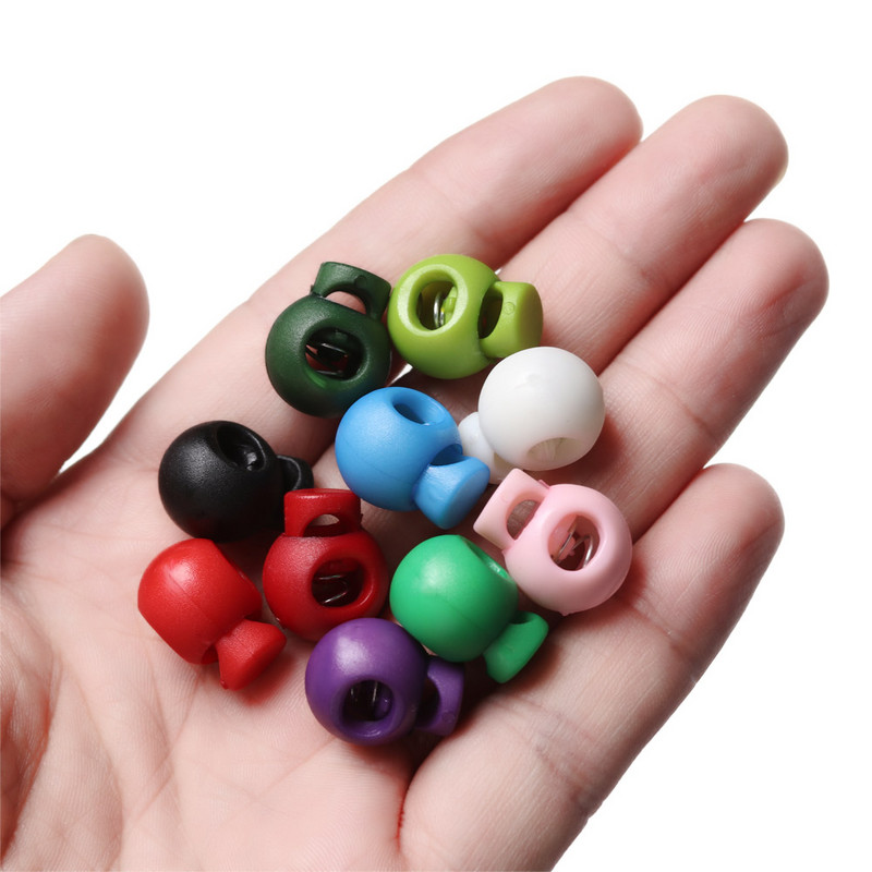 50/100 de bucăți multicolore, 6 mm, orificiu, dop din plastic, cablu de blocare, fasole, clemă de comutare pentru îmbrăcăminte șiretul pantofilor, accesorii pentru îmbrăcăminte sportivă