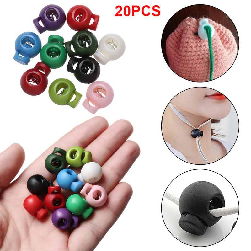 50/100 de bucăți multicolore, 6 mm, orificiu, dop din plastic, cablu de blocare, fasole, clemă de comutare pentru îmbrăcăminte șiretul pantofilor, accesorii pentru îmbrăcăminte sportivă