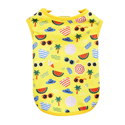 Tinkliniai kvėpuojantys naminių šunų drabužiai Vasarinė šunų liemenė mažiems šunims Čihuahua Mopso sportiniai marškinėliai šuniukų drabužiai naminiams gyvūnėliams