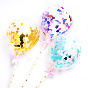 5-инчови балончета с конфети Златни мини латексови балони Декорации за торти Baby Shower Рожден ден Консумативи за сватбена украса