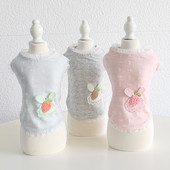 Többszínű csipke dizájn Legújabb kutyapóló 2023 tavaszi és nyári retek nyúl dekoráció Cool pamut mellény kutyaruhák