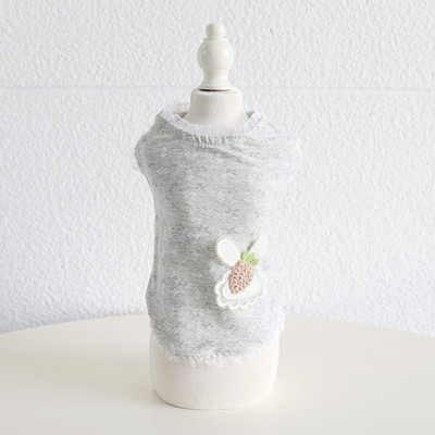 Többszínű csipke dizájn Legújabb kutyapóló 2023 tavaszi és nyári retek nyúl dekoráció Cool pamut mellény kutyaruhák