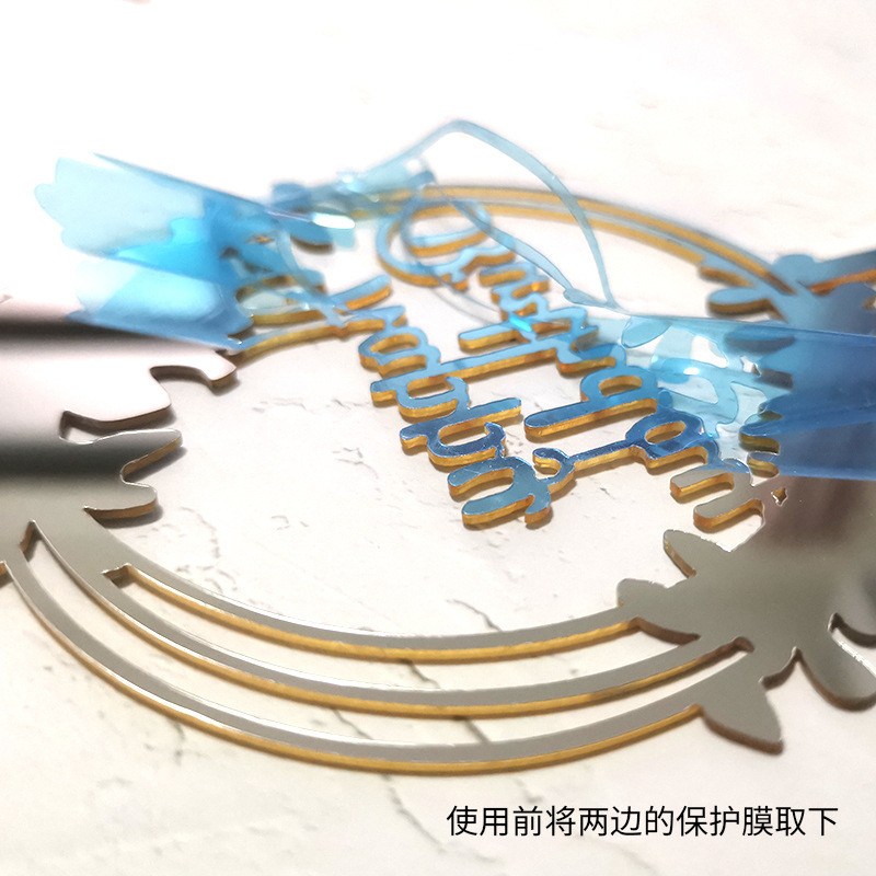 Ροζ χρυσό Εργαλεία διακόσμησης για πάρτι γενεθλίων Χρόνια πολλά Κορίτσι Αγόρι Ακρυλικό κάλυμμα Baby Shower Επιδόρπιο Αξεσουάρ Εργαλεία