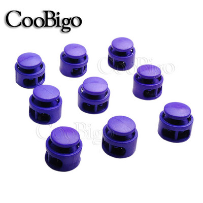 50 DB Kettős lyukú rugózsinór zár billenő ütköző csúszó kötél rögzítő zsinór táskához Ruházat Kiegészítők Kerek golyóforma