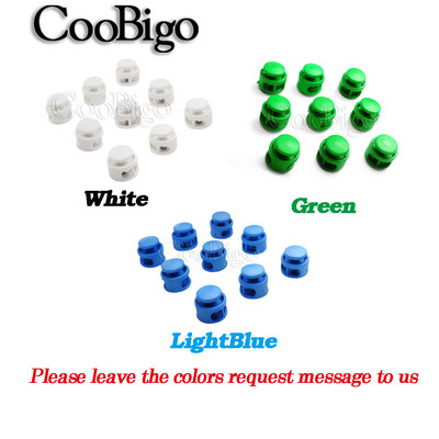 50 DB Kettős lyukú rugózsinór zár billenő ütköző csúszó kötél rögzítő zsinór táskához Ruházat Kiegészítők Kerek golyóforma