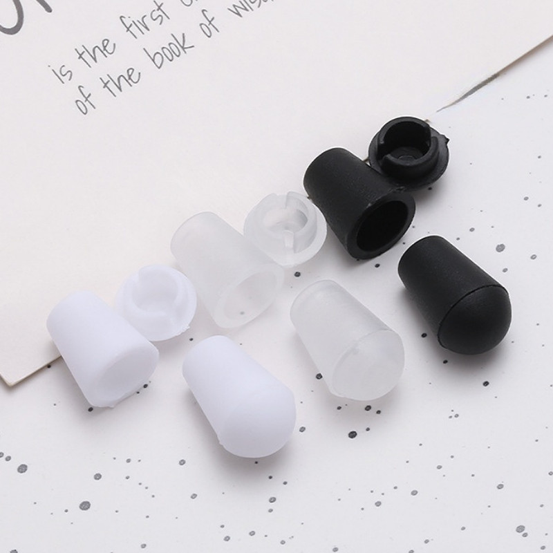 10 buc Capetele cablului Opritor cu capac Blocare din plastic Clip de reglare Cataramă Paracord haine Îmbrăcăminte sport șiretul pantofi piese de frânghie