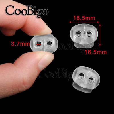 Laido užrakto kamštis Laido galo pupelės perjungimo spaustukas Drabužiai Virvė Batų raišteliai Kuprinė Sportinė Krepšys „Pasidaryk pats“ Priedai plastikinis 2 skylės 5 vnt.