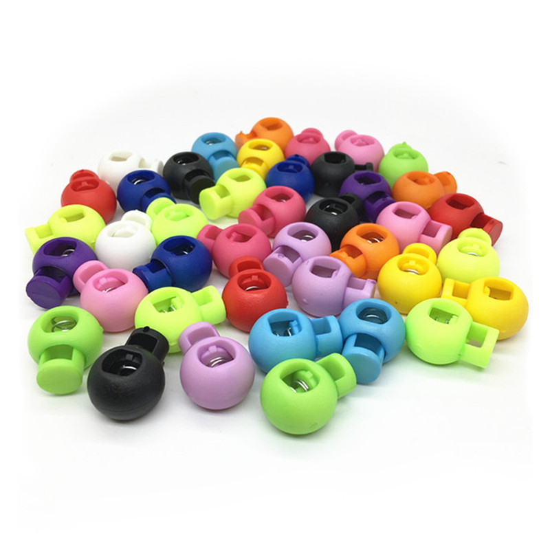 20db színes gömbölyű zsinórzár rugós ütköző billenő ütközőkapocs sportruházathoz cipőfűző kötél DIY vezeték zsinór DIY kiegészítő