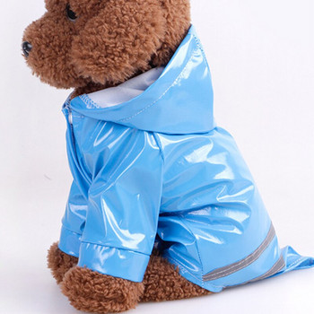 Ανοιξιάτικο και Καλοκαίρι Αδιάβροχο για κατοικίδια Ρούχα για γάτες PU Reflective Dog με κουκούλα, ανθεκτικό στις καιρικές συνθήκες