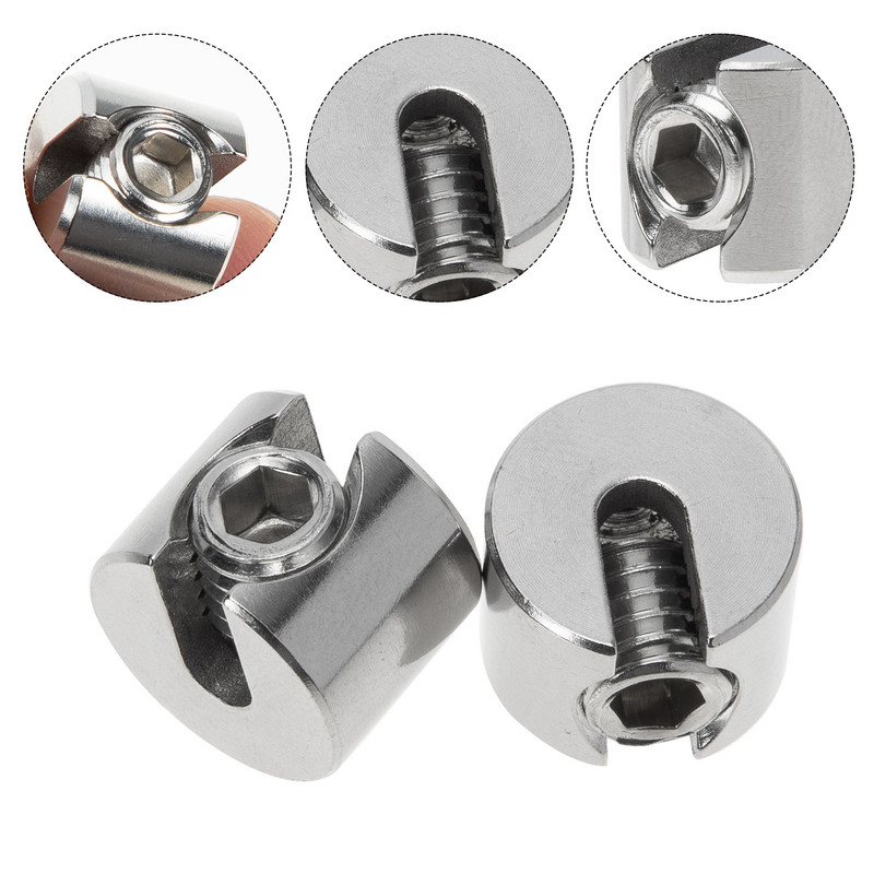 2 vnt Vielinio lyno tvirtinimo detalės Vielos įrankis Lynas Virvės spaustukas Vielos lynas Praktinis kabelis Patvari tvirtinimo viela