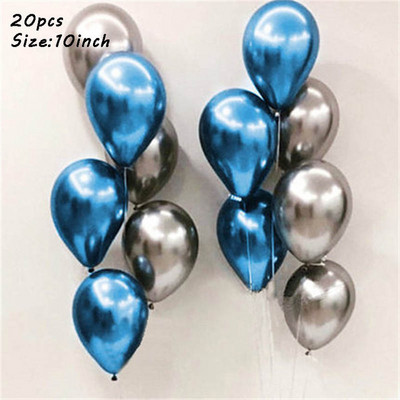 20db króm fém arany ezüst léggömb konfetti szett szülinapi parti dekoráció felnőtt gyerekeknek hélium globos léggömbök esküvői dekoráció