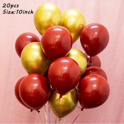 20db króm fém arany ezüst léggömb konfetti szett szülinapi parti dekoráció felnőtt gyerekeknek hélium globos léggömbök esküvői dekoráció