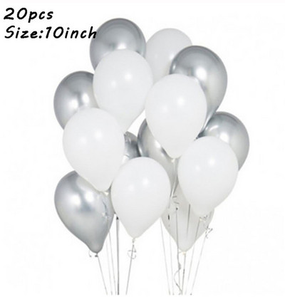 20db króm fém arany ezüst léggömb konfetti szett szülinapi parti dekoráció felnőtt gyerekeknek hélium globos léggömbök esküvői dekoráció