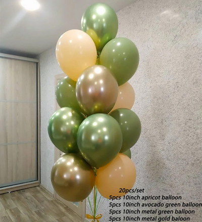 20db króm fém arany ezüst léggömb konfetti szett szülinapi parti dekoráció felnőtt gyerekeknek hélium globos léggömbök esküvői dekoráció