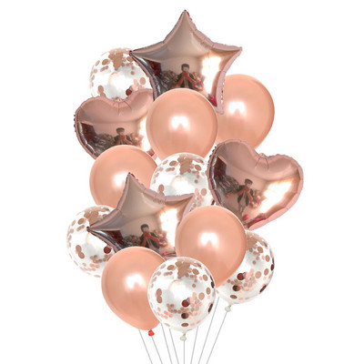 15 db/tétel 18 hüvelykes arany ezüst piros szív szerelem léggömb tiszta színű fólia hélium ballon esküvői születésnapi parti dekorációs kellékekhez