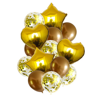 15 db/tétel 18 hüvelykes arany ezüst piros szív szerelem léggömb tiszta színű fólia hélium ballon esküvői születésnapi parti dekorációs kellékekhez