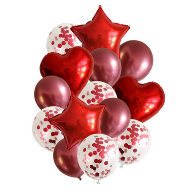 15 db/tétel 18 hüvelykes arany ezüst piros szív szerelem léggömb tiszta színű fólia hélium ballon esküvői születésnapi parti dekorációs kellékekhez