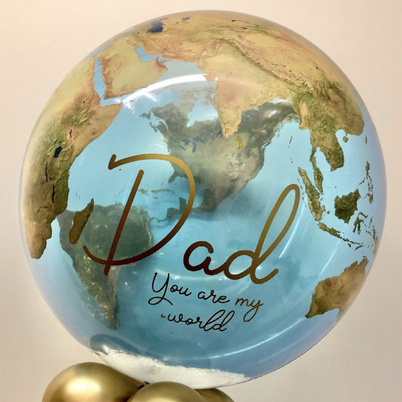 1db 22 hüvelykes 4D Földfólia léggömb Föld Napja Világtérkép léggömbök Green Day Air Ball Születésnapi parti dekoráció Gyerek ballon dekoráció