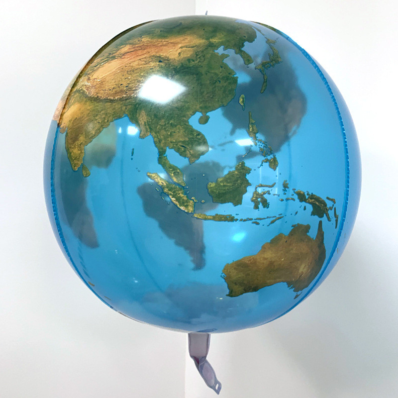1db 22 hüvelykes 4D Földfólia léggömb Föld Napja Világtérkép léggömbök Green Day Air Ball Születésnapi parti dekoráció Gyerek ballon dekoráció