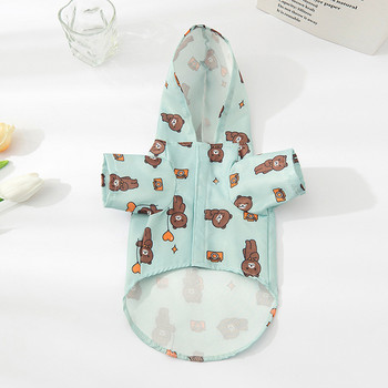 Αδιάβροχο μπουφάν Cartoon Pet Dog Αδιάβροχη φόρμα με κουκούλα για μικρά σκυλιά Summer outdoor puppy Dog Rain Jacket Pet Supplies S-XL