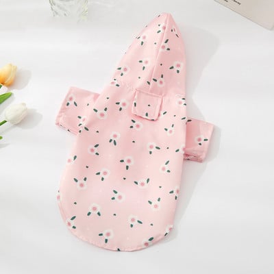 Karikatūra Mājas suņa lietusmētelis Ūdensizturīgs kombinezons ar kapuci maziem suņiem Vasaras āra kucēns suns lietus mētelis jaka mājdzīvnieku piederumi S-XL