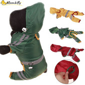 Atspindintis naminių šunų lietpaltis Vienspalvis naminių gyvūnėlių reikmenys Vandeniui atsparus lietpaltis Vieno sluoksnio šuniuko lietpaltis Universalus karštas išpardavimas