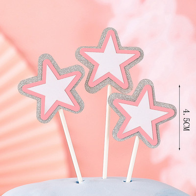 Su gimtadieniu torto apmušalas mergaitei Princesė teikia rožinį gimtadienio dekorą vėliavos pilies žvaigždės kepimo pyragaičių dekoravimas kūdikių vakarėlis