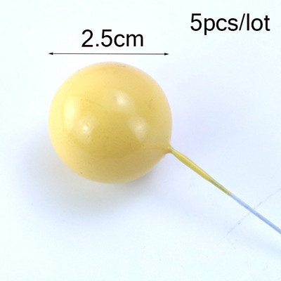 5gab Golden Ball Cake Topper Happy Birthday Party Baby Shower Cake Decor DIY Cupcake Flag Kāzu Ziemassvētku balles dekorēšanas piederumi