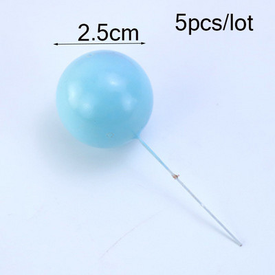 5gab Golden Ball Cake Topper Happy Birthday Party Baby Shower Cake Decor DIY Cupcake Flag Kāzu Ziemassvētku balles dekorēšanas piederumi