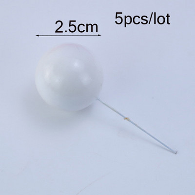 5gab Golden Ball Cake Topper Happy Birthday Party Baby Shower Cake Decor DIY Cupcake Flag Kāzu Ziemassvētku balles dekorēšanas piederumi