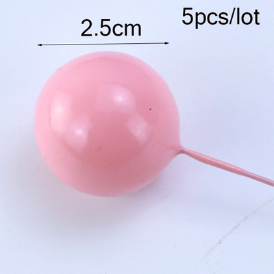 5gab Golden Ball Cake Topper Happy Birthday Party Baby Shower Cake Decor DIY Cupcake Flag Kāzu Ziemassvētku balles dekorēšanas piederumi