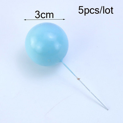 5gab Golden Ball Cake Topper Happy Birthday Party Baby Shower Cake Decor DIY Cupcake Flag Kāzu Ziemassvētku balles dekorēšanas piederumi