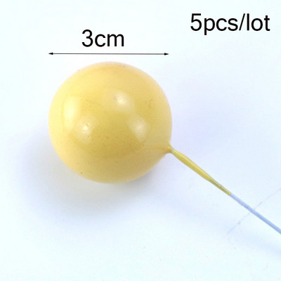 5gab Golden Ball Cake Topper Happy Birthday Party Baby Shower Cake Decor DIY Cupcake Flag Kāzu Ziemassvētku balles dekorēšanas piederumi