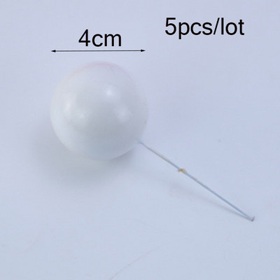 5gab Golden Ball Cake Topper Happy Birthday Party Baby Shower Cake Decor DIY Cupcake Flag Kāzu Ziemassvētku balles dekorēšanas piederumi