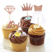 Mireasa va fi burlacică găină fete coroană Cupcake Topper petrecere duș nuntă nunta logodna tort decorare favoare
