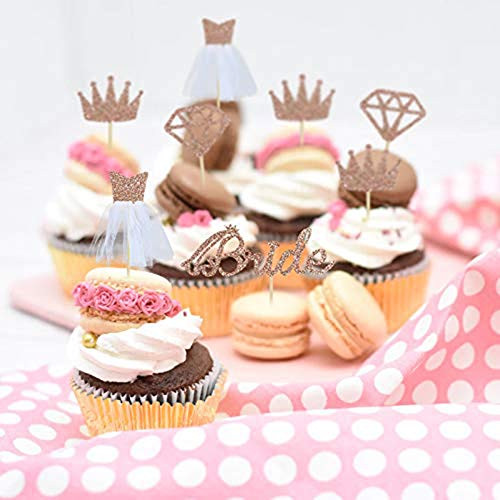 Mireasa va fi burlacică găină fete coroană Cupcake Topper petrecere duș nuntă nunta logodna tort decorare favoare
