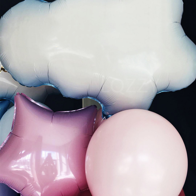 LQZZY ÚJ mosoly szivárvány felhő fólia léggömb lány 10 éves boldog születésnapot lufi Óvodai gyerek játék dekoráció