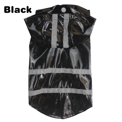 Outdoor Puppy Pet esőkabát kapucnis vízálló dzsekik Fényvisszaverő csíkos PU esőkabát kutyáknak macskáknak ruházati ruhák