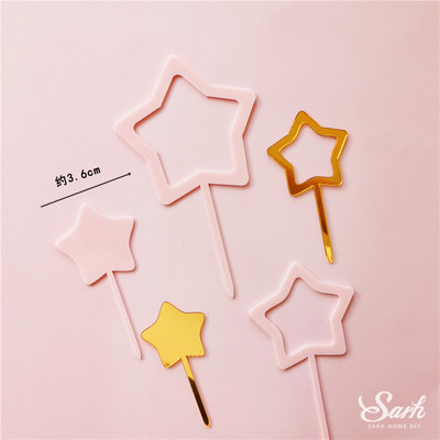 Csillagbojtíves tortafeltétek Egyszarvú Angyal Hold Medve Díszek babaváróhoz Gyerek születésnapi bulihoz Sütési kellékek Szerelmi ajándékok