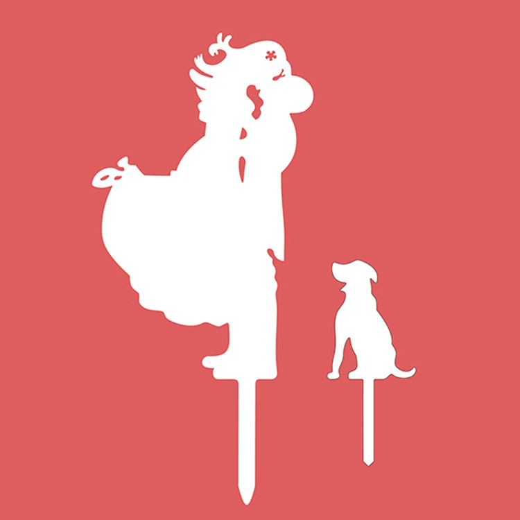 4 spalvų akriliniai nuotakos jaunikio torto vėliavos tvarsčiai ponas ir ponia su augintiniu vestuvių metinių vakarėliui torto dekoras Karštas išpardavimas